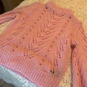 Girly pink knitted sweater